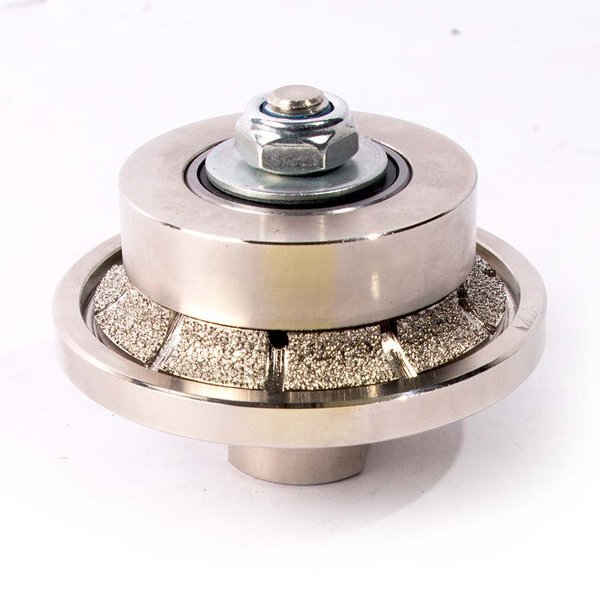 Specialty Diamond 3/16 Inch Radius Vacuum Brazed 65mm Premium Diamond Profile Wheel with 5/8 Inch x 11 Female Threads 316RPW